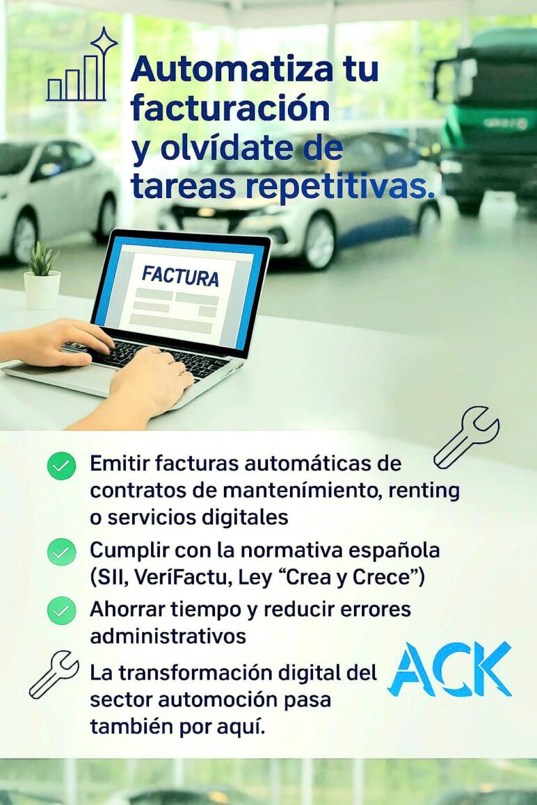 Facturas recurrentes en un DMS para el sector de automoción